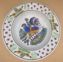Wilhelmsburg Austria Folk Faience Soup Plate Bowl