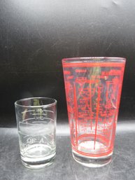 Phoenix Ware Cocktail Glass 12 Oz & Whale Of A Shot Glass 4 Oz - Lot Of 2