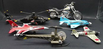 Maisto Harley Davidson &  Air Planes - 6 Pieces