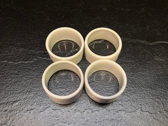 Ceramic Round Napkin Holders - 4 Pieces
