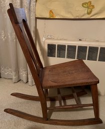 Antique  Slipper Armless  Rocking Chair