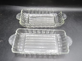 Glass Butter Dish - Set Of 2