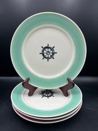 Ralph Lauren Maritime Stripe Dinner Plates - 4 Pieces