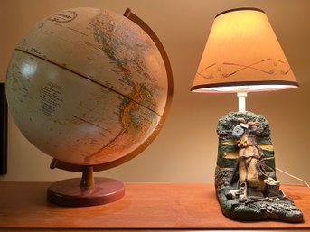 Globe Master Globe & Golf Motif Lamp - 2 Pieces