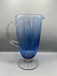 STICLA Romanian Blue Faded Glass Pitcher