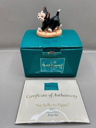 Classic Walt Disney Collection Say Hello To Figaro Ceramic Figurine With Box And Certificate