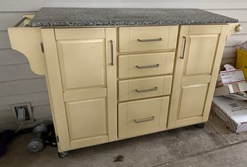 Marble Top Storage Cabinet, 4 Drawer, 2 Cabinets