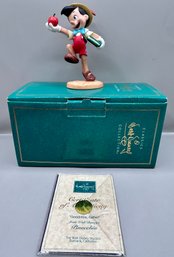 Classic Walt Disney Collection Pinocchio Good Bye Father Ceramic Figurine With Box And Certificate