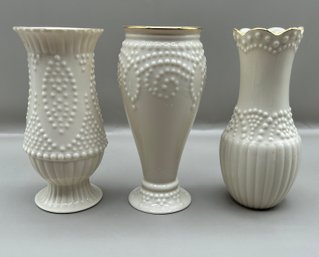 Lenox Porcelain Bud Vases, Lot Of 3