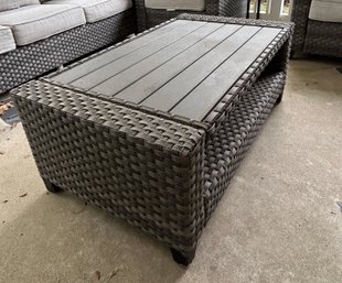 All Weather Grey Wicker Coffee Table