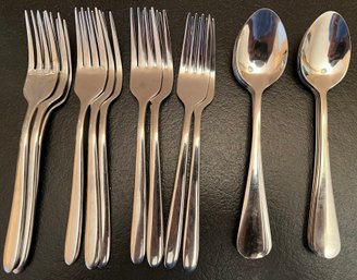 Stainless Steel Forks & Spoons - 22 Piece Lot