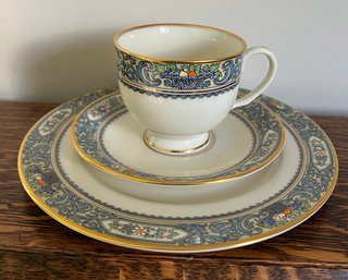 Lenox Autumn Teacup, Saucer Dish & Plate - 3 Pieces