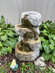 Cement Cascading Water Fountain