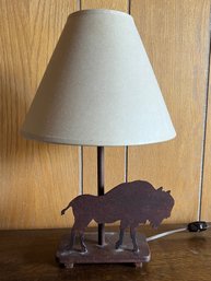 Rustic Western Buffalo Table Lamp