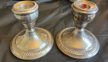 Sterling Weighted Candlesticks- Pair