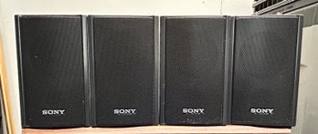 Sony Bookshelf Speakers SS-MSP23S And Sony Soundbar SS-CNP23
