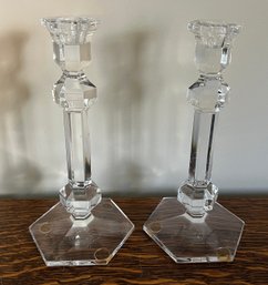 Crystal Candlestick Holders -2 Pieces