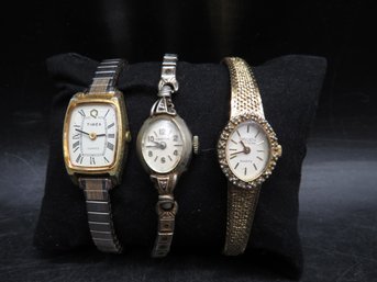 Vintage Women's Watches - Timex, Croton, Greuen -lot Of 3