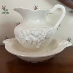 Porcelain Basin And Pitcher