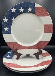 Royal Stafford American Flag Plates - 3 Pieces