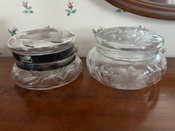 Crystal Lidded Trinket Jars