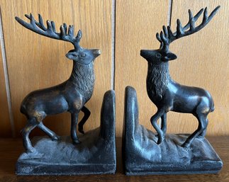 Bronze Deer Bookends