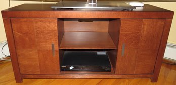TV Entertainment Storage Cabinet With 2 Sliding Doors