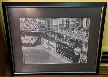 1955 World Series Aerial View Brooklyn Dodgers Carl Furillo Photograph Framed