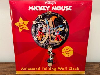 Disney Animated Talking Wall Clock With Box