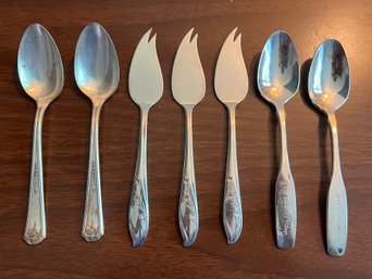 Rogers Bros 1847 Springtime Flatware & Oneida Ltd Old Sturbridge Flatware - 7 Pieces