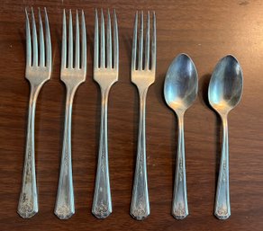 Oneida Community Tudor Plate Flatware - 6 Pieces