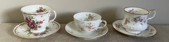 Assorted Tea Cups With Saucers - 6 Pieces