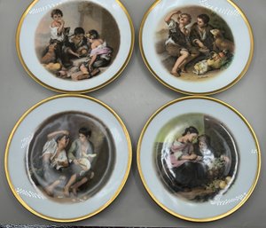 Bartolome Esteban Murillo Collectors Porcelain Plates, Germany 4 Piece Lot