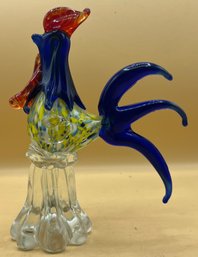 Hand Blown Art Glass Colorful Rooster Made In China