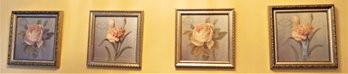 Danhui 'carnation January' & 'rose June' Flower Of The Month Framed Decor - Set Of 4