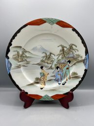 Nippon Hand Painted Porcelain Geisha Scene Plate