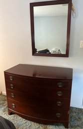 Wood 4 Drawer Dresser With Mirror - 2 Piece Lot