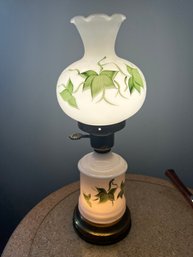 Hand Painted Hurricane Lamp, 2 Way Light