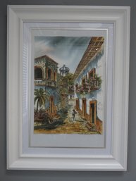 Mario Signed Watercolor, Framed