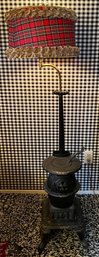 Cast Iron Pot Belly Stove Converted Floor Lamp