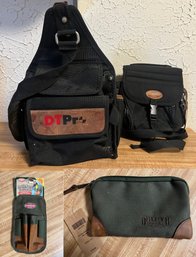 DT Pro Multi Pocket Tool Bag, Bucket Boss Crossbody Tool Bag, Bucket Boss Tool Sheath & Dutch Trading Bag-4PCS