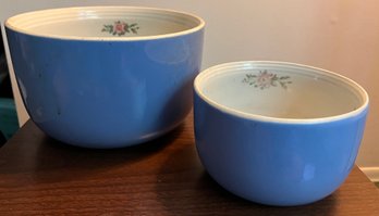 Halls Blue Rose Paradise Mixing Bowls, 2 Pieces