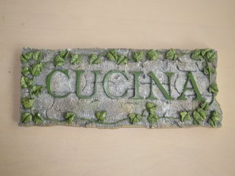 'cuchina' Resin Wall Sign