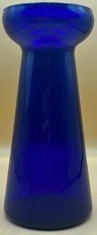 Cobalt Blue Glass Hyacinth Monk Shape Vase