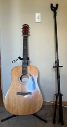 Fender DG-8 NAT Acoustic Guitar With Guitar Stands - 3 Pieces