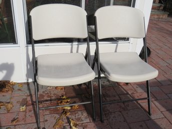Lifetime Plastic Folding Chairs - Set Of 2