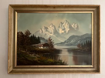 Tess '59 Signed 'mountain View' Framed Painting