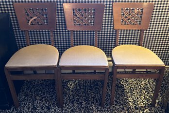 Stakmore Folding Furniture Inc Set Of  Chairs - 3 Piece Lot