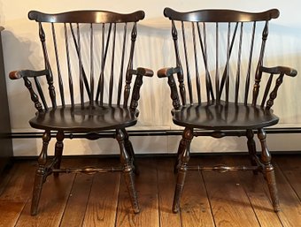 Ethan Allen Styled Country Dining Chairs - 2 Pieces