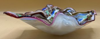 Tutti Fruitti Freeform Venetian Art Glass Bowl